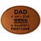 My Father My Hero Faux Leather Iron On Patch - Oval