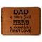 My Father My Hero Faux Leather Iron On Patch - Rectangle