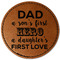 My Father My Hero Leatherette Patches - Round