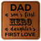 My Father My Hero Leatherette Patches - Square