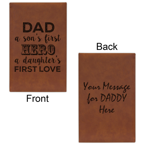 My Father My Hero Leatherette Sketchbooks - Small - Double Sided - Front & Back View