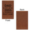 My Father My Hero Leatherette Sketchbooks - Small - Single Sided - Front & Back View