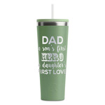 My Father My Hero RTIC Everyday Tumbler with Straw - 28oz - Light Green - Single-Sided
