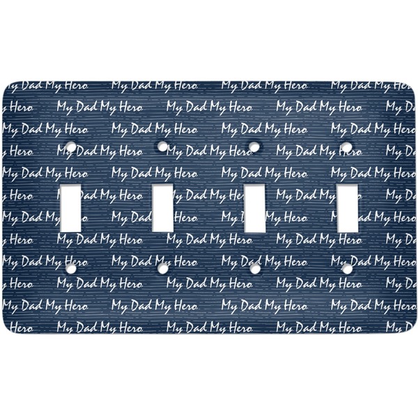 Custom My Father My Hero Light Switch Cover (4 Toggle Plate) (Personalized)