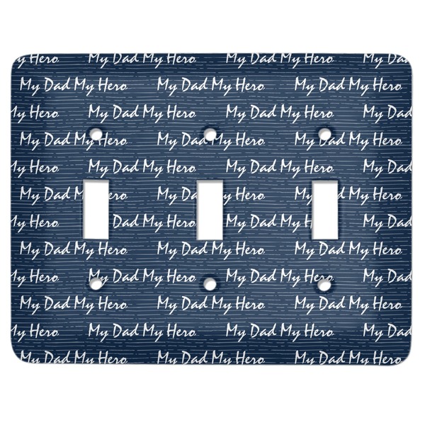 Custom My Father My Hero Light Switch Cover (3 Toggle Plate) (Personalized)