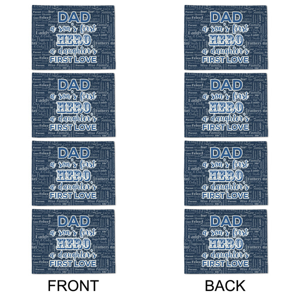 My Father My Hero Linen Placemat - APPROVAL Set of 4 (double sided)