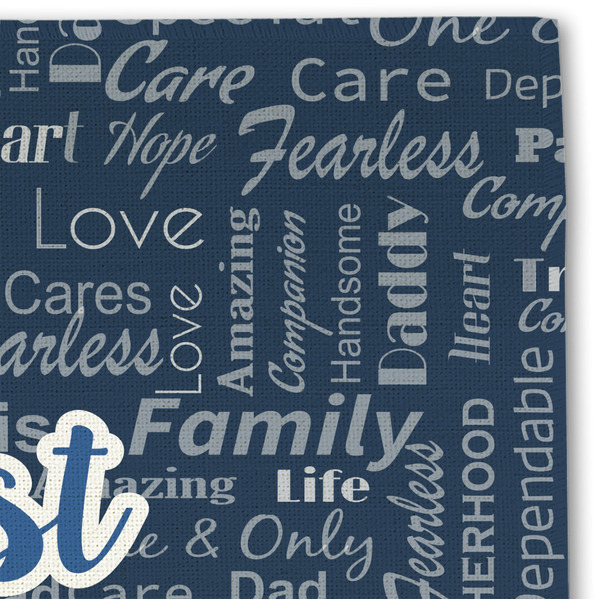 My Father My Hero Linen Placemat - DETAIL