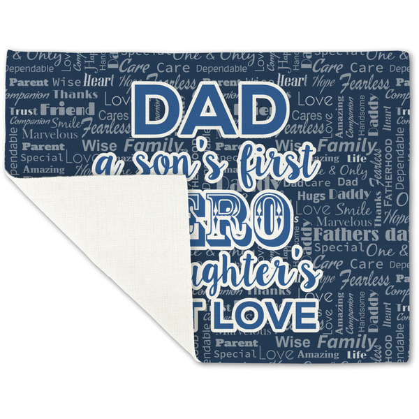 My Father My Hero Linen Placemat - Folded Corner (single side)