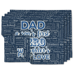 My Father My Hero Double-Sided Linen Placemat - Set of 4