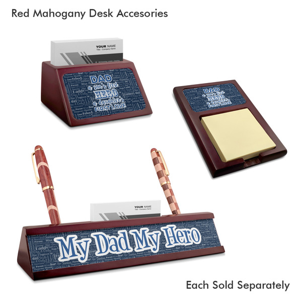 My Father My Hero Mahogany Desk Accessories