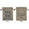 My Father My Hero Medium Burlap Gift Bag - Front & Back