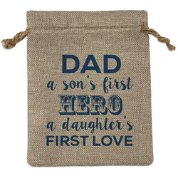 My Father My Hero Burlap Gift Bag