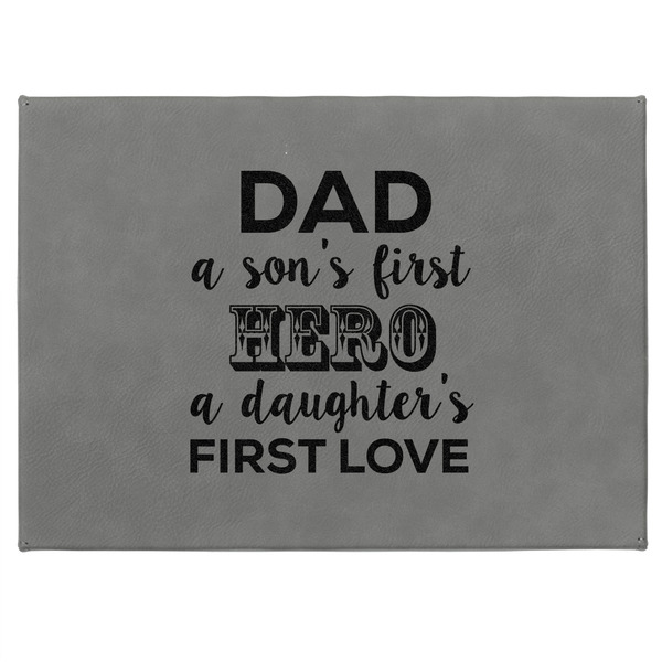 My Father My Hero Medium Gift Box with Engraved Leather Lid - Approval