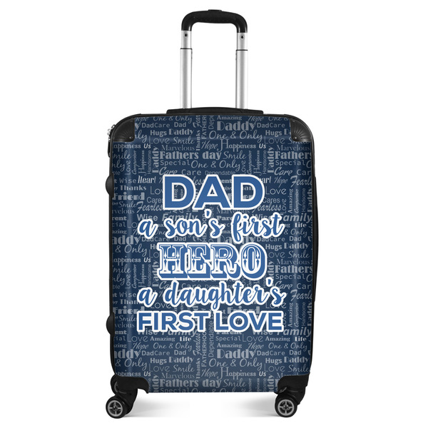 Custom My Father My Hero Suitcase - 24" Medium - Checked