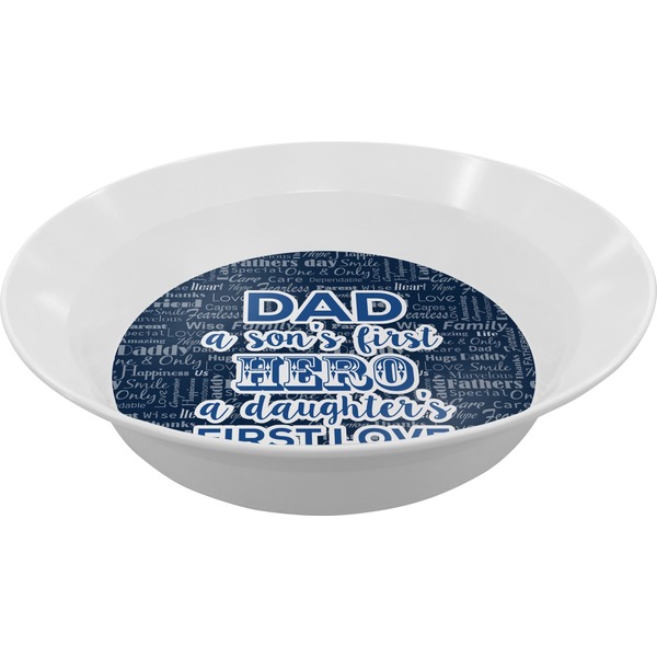 Custom My Father My Hero Melamine Bowl - 12 oz