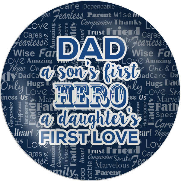 Custom My Father My Hero Melamine Salad Plate - 8"