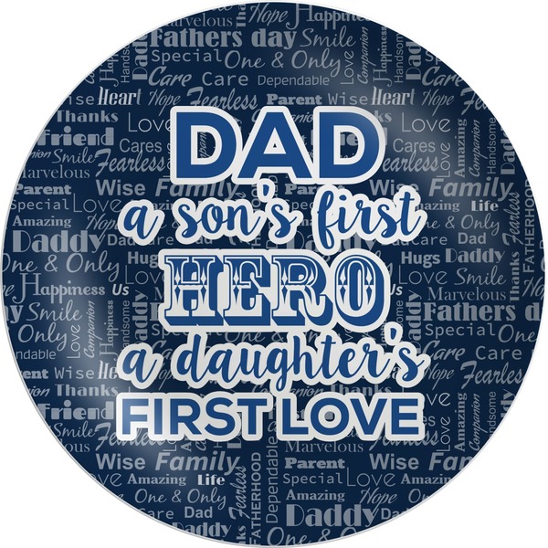 Custom My Father My Hero Melamine Plate