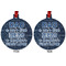 My Father My Hero Metal Ball Ornament - Front and Back