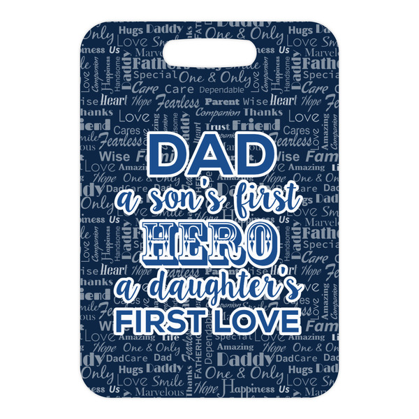 My Father My Hero Metal Luggage Tag - Front Without Strap