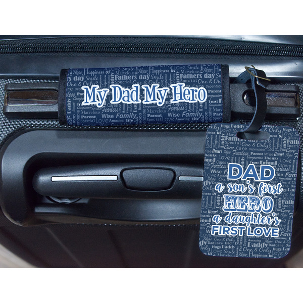 My Father My Hero Metal Luggage Tag & Handle Wrap - In Context
