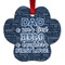 My Father My Hero Metal Paw Ornament - Front