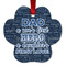 My Father My Hero Metal Paw Ornament - Double Sided