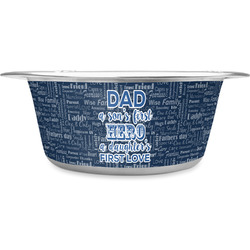 My Father My Hero Stainless Steel Dog Bowl - Medium (Personalized)