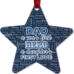 My Father My Hero Metal Star Ornament - Double Sided