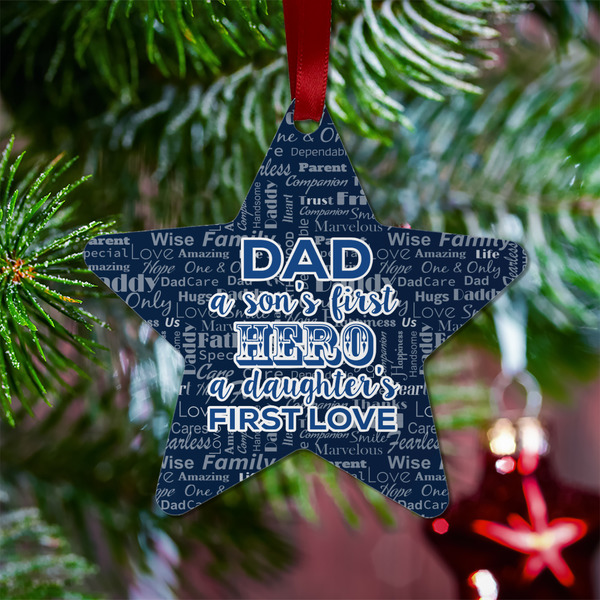 My Father My Hero Metal Star Ornament - Lifestyle