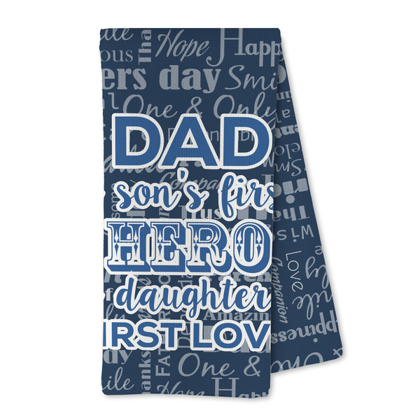 Custom My Father My Hero Kitchen Towel - Microfiber