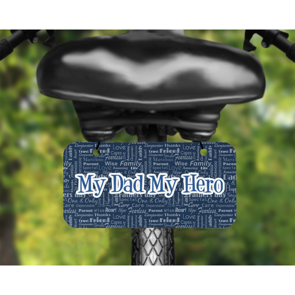 My Father My Hero Mini License Plate on Bicycle - LIFESTYLE Two holes