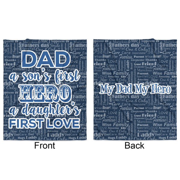 My Father My Hero Minky Blanket - 50"x60" - Double Sided - Front & Back