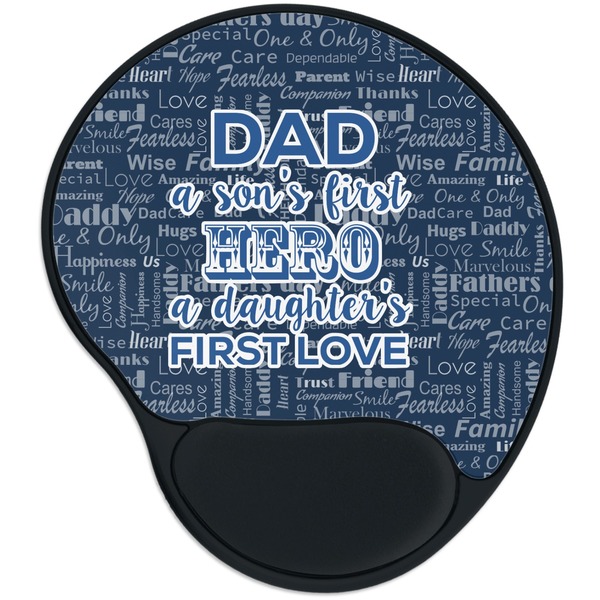 Custom My Father My Hero Mouse Pad with Wrist Support