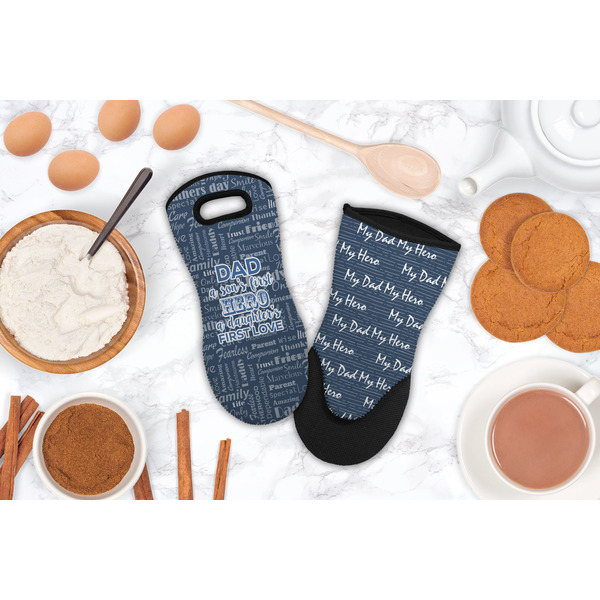 My Father My Hero Neoprene Oven Mitt - Lifestyle Image