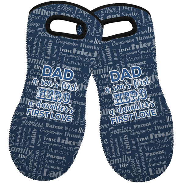 My Father My Hero Neoprene Oven Mitt -Set of 2 - Front