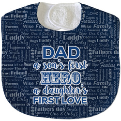 My Father My Hero Velour Baby Bib