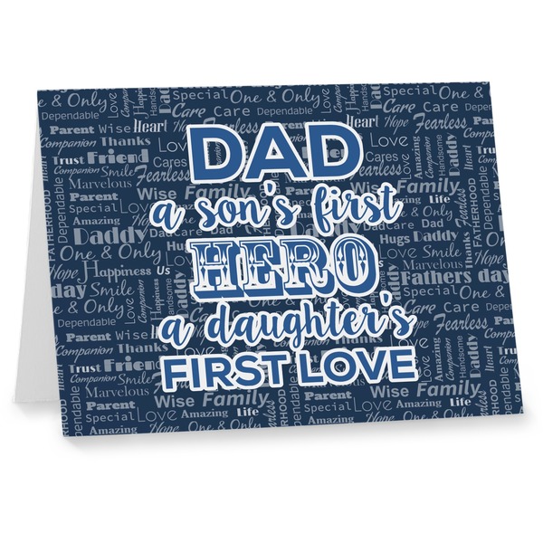 Custom My Father My Hero Note cards (Personalized)