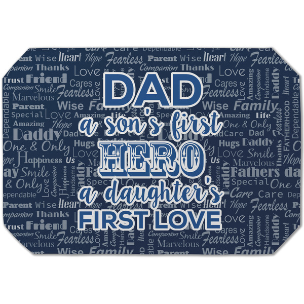 Custom My Father My Hero Dining Table Mat - Octagon (Single-Sided)