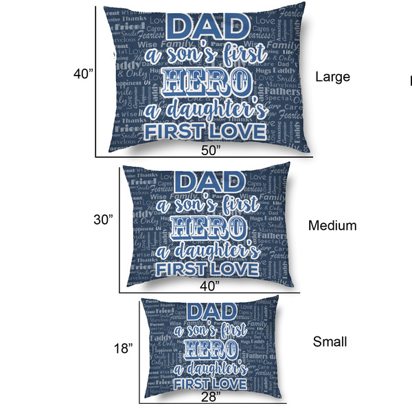 My Father My Hero Outdoor Dog Beds - SIZE CHART