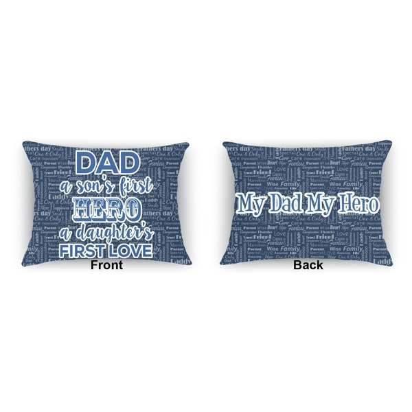 My Father My Hero Outdoor Rectangular Throw Pillow (Front and Back)