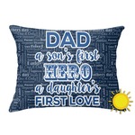 My Father My Hero Outdoor Throw Pillow (Rectangular) (Personalized)