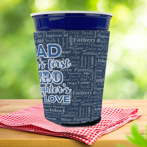 My Father My Hero Party Cup Sleeves - with bottom - Lifestyle