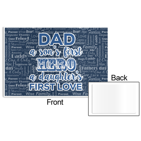 My Father My Hero Disposable Paper Placemat - Front & Back