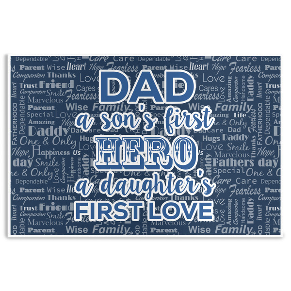 Custom My Father My Hero Disposable Paper Placemats
