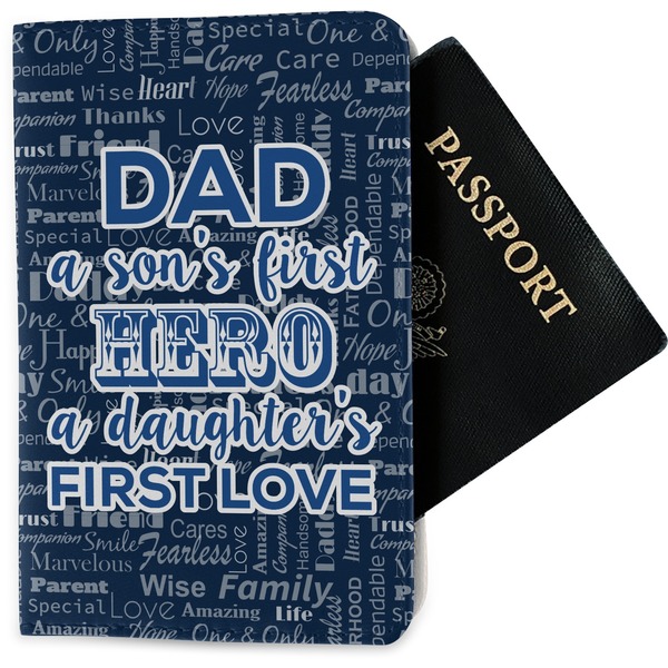 Custom My Father My Hero Passport Holder - Fabric