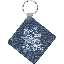 My Father My Hero Diamond Plastic Keychain