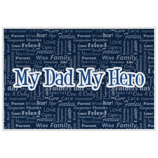 My Father My Hero Personalized Placemat (Back)