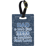My Father My Hero Plastic Luggage Tag - Rectangular