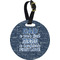 My Father My Hero Personalized Round Luggage Tag