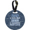 My Father My Hero Plastic Luggage Tag - Round